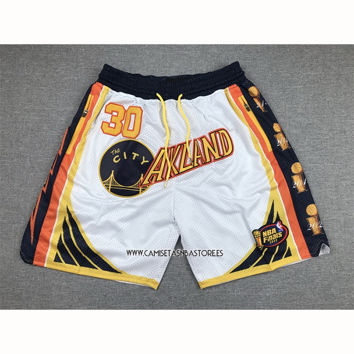 Stephen Curry Pantalone Golden State Warriors 2022 NBA Finals Blanco